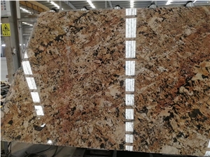 India Alaska Slab Gold Granite Tile In China Stone Market