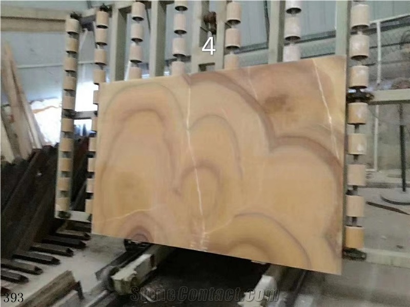 Iran Dark Peachy Onyx Wall Tile Slab In China Stone Market