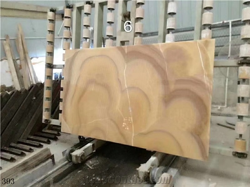 Iran Dark Peachy Onyx Wall Tile Slab In China Stone Market