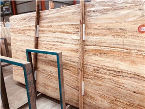 Iran Travertino Persiano Antique Slab In China Stone Market