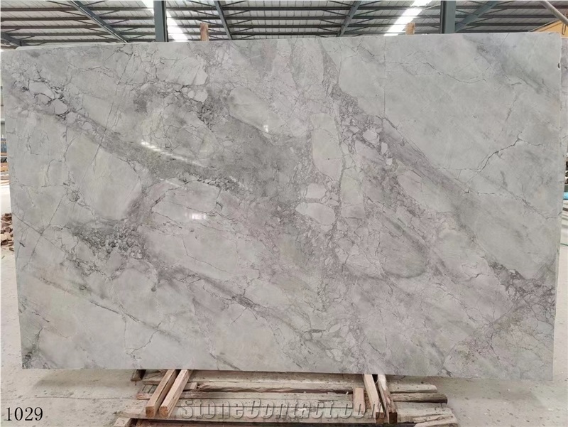 Italy Armani Grey Calacatta Statuario Marble For Vanity Use