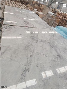 Italy Armani Grey Calacatta Statuario Marble For Vanity Use