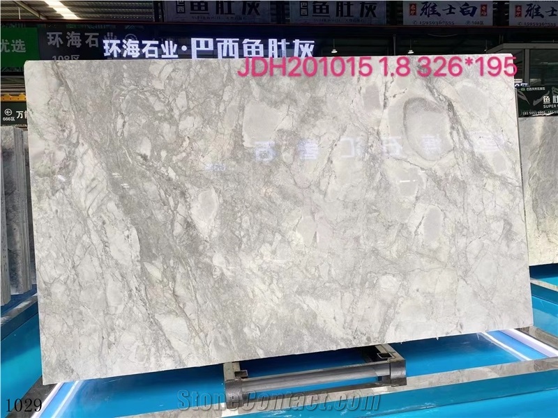 Italy Armani Grey Calacatta Statuario Marble For Vanity Use