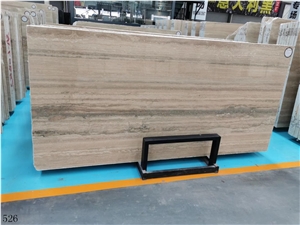 Italy Roman  Travertine Silver Slab In China Stone Market