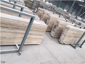 Italy Roman  Travertine Silver Slab In China Stone Market