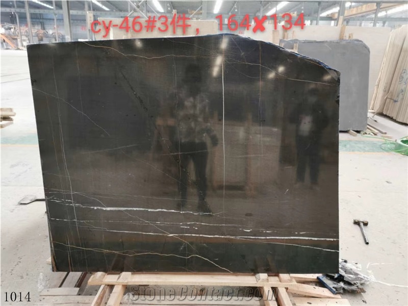 Noir Aziza Marble Nero Tunisi Black Sahara Marmo Slab Tile