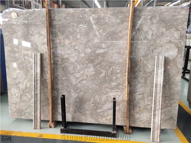 Shangri La Quartzite Grey Slab Tile In China Stone Market