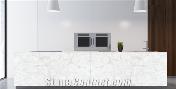 Calacatta White Quartz Stone Slab Supplier Artificial Quartz