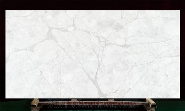 Calacatta White Quartz Stone Slab Supplier Artificial Quartz