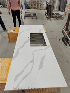 Wholesale Quartz Slabs Near Ocean Wave Artificial Stone