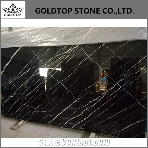 China Black Marble And Granite With White Cheap Black Stone