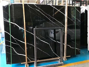 China Black Marble And Granite With White Cheap Black Stone