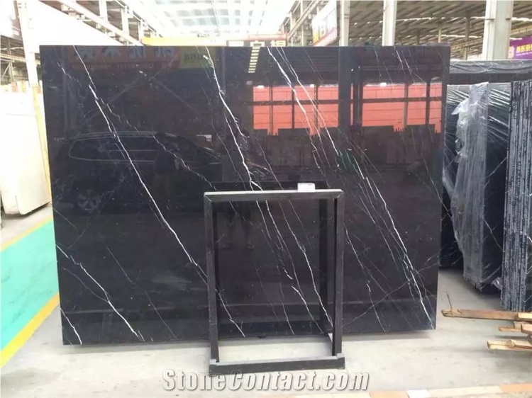 China Black Marble And Granite With White Cheap Black Stone