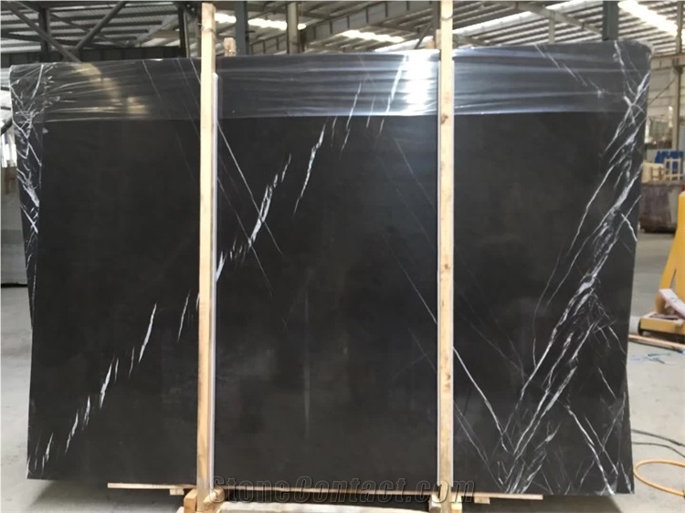 China Black Marble And Granite With White Cheap Black Stone