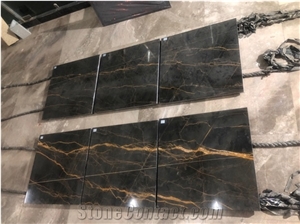 Italy Port Laurent Black And Gold Marble For Interior