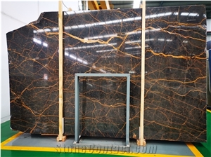 Italy Port Laurent Black And Gold Marble For Interior