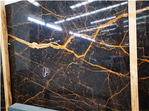 Italy Port Laurent Black And Gold Marble For Interior