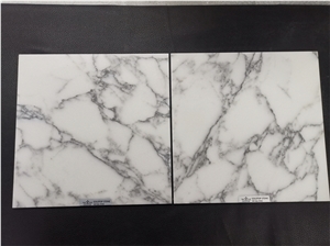 Polished Surface Calacatta Arabescato White Quartz Slab