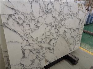 Polished Surface Calacatta Arabescato White Quartz Slab