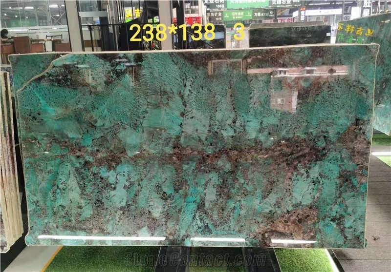 Amazonita Granite Slabs, Polished Green Amazon Granite Tiles