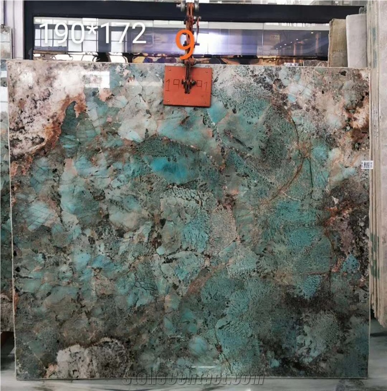 Amazonita Granite Slabs, Polished Green Amazon Granite Tiles