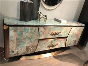 Amazonita Granite Slabs, Polished Green Amazon Granite Tiles