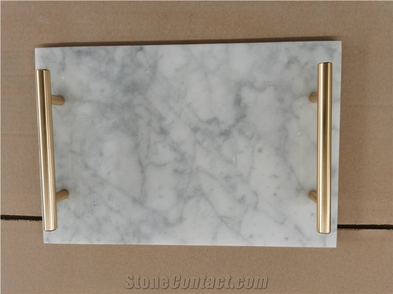 Carrara White Marble Food Dishes As Home Decor Product