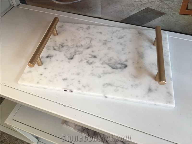 Carrara White Marble Food Dishes As Home Decor Product