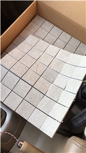 Cinderella Grey Marble Mosaic Tiles, Brushed Antique Mosaic