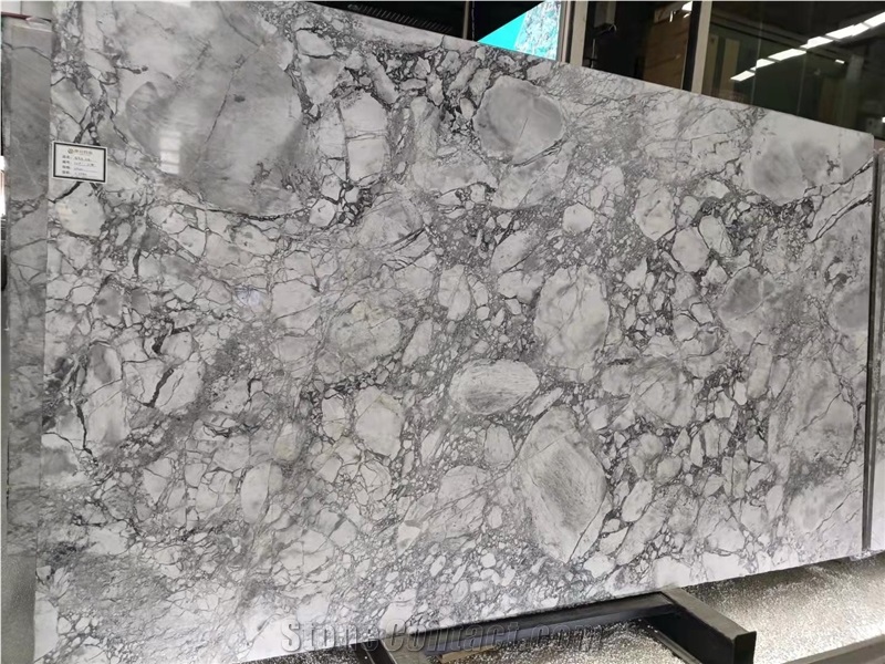 Silver Statuario Grey Marble Slab And Tile For Wall Cladding