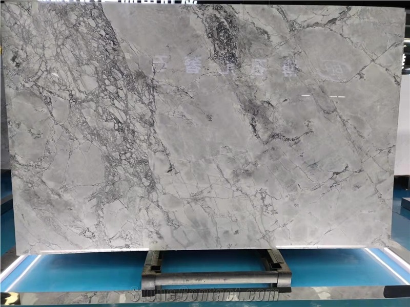 Silver Statuario Grey Marble Slab And Tile For Wall Cladding