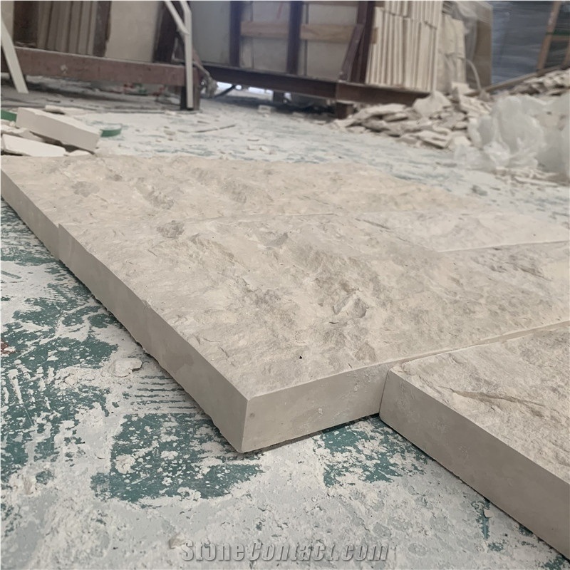 Split Wall Stone White Limestone Split Outdoor Wall Cladding