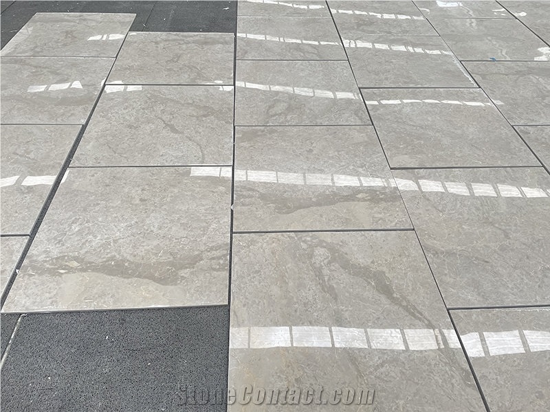 Ottoman Grey Marble Laminated Ceramic Tile For Floor Wall