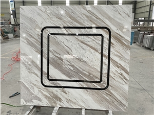 Waterjet Jazz White Marble Lightweight Honeycomb Backed Panels