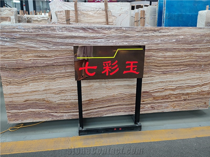 Snake Skin Traonyx Rainbow Onyx Slab For Wall