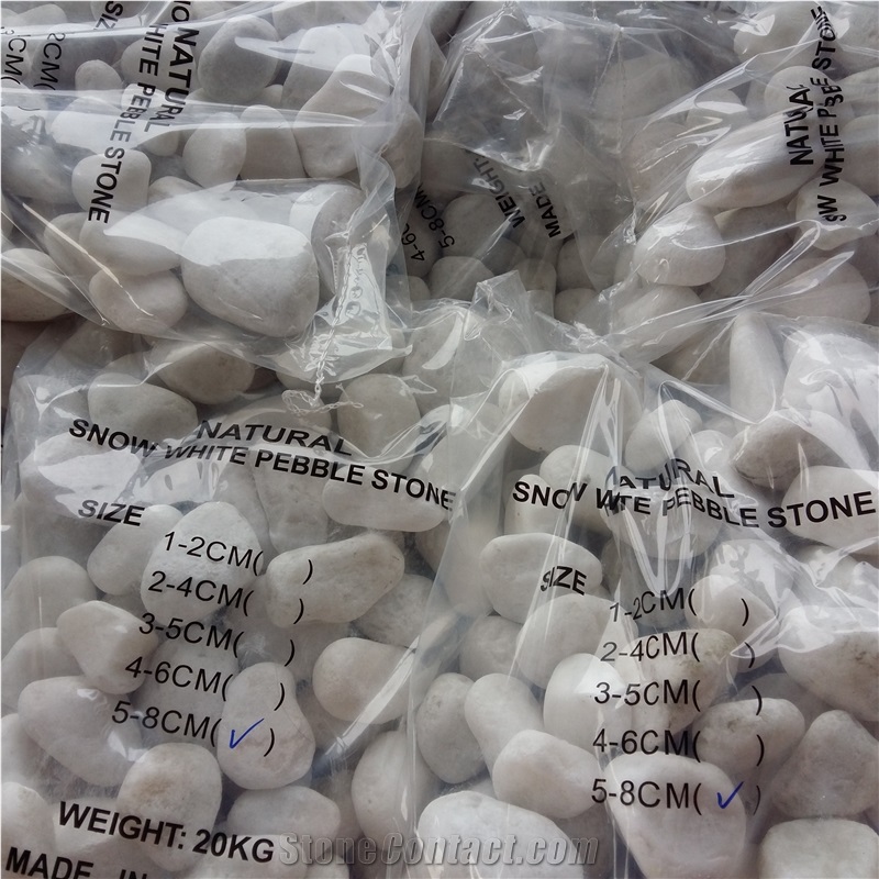 Pebbles Garden White Color Gravel 