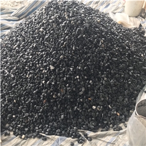 Small Size Black Pebble Stone For Making Epoxy Floor