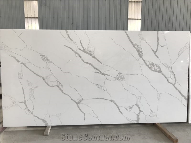 Calacatta White Quartz Slabs