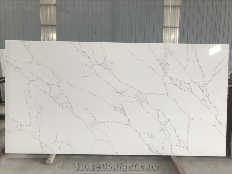 Calacatta White Quartz Slabs