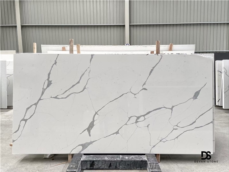 Calacatta White Quartz Slabs