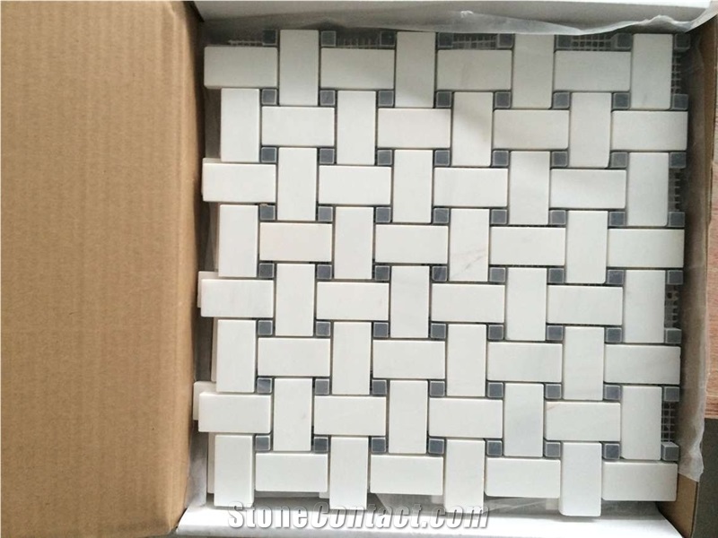 Italian Dolomiti Marble Polished Diamond Mosaics Tiles