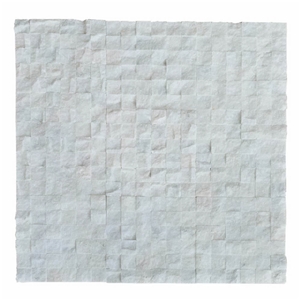 Carrara White Splitface Marble Mosaics
