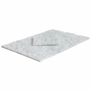 Carrara White Splitface Marble Mosaics