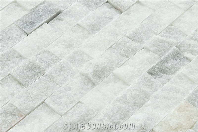 Carrara White Splitface Marble Mosaics