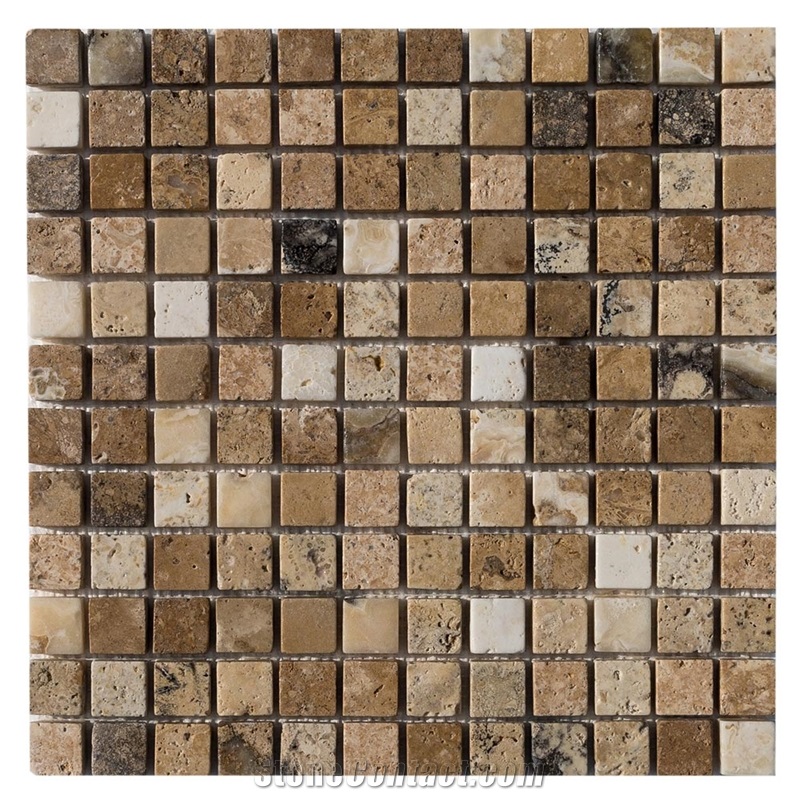 Philedelphia Travertine Mosaic - 1"X1"