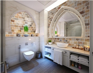 Scabos Tumbled Travertine Mosaics