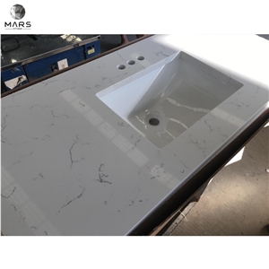 2021 Hot Sell Carrara White Artificial Quartz Vanity Tops