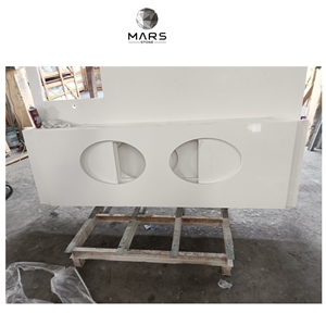 Popular Pure White Quartz For Quartz Countertop Island