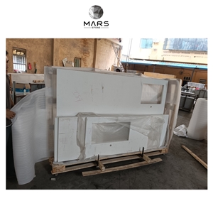 Popular Pure White Quartz For Quartz Countertop Island