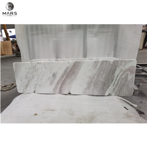 Greek Volakas White Marble Bar Top Table Top Island Top